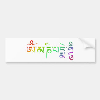 Pegatina Para Coche Om Mani Padme Hum mantra tibetano Arcoíris