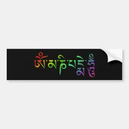 Pegatina Para Coche Om Mani Padme Hum mantra tibetano Arcoíris