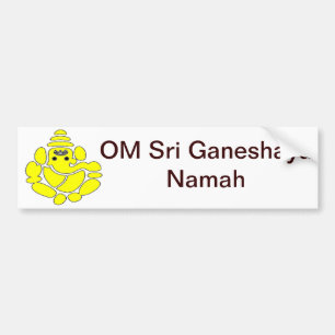 Pegatina Para Coche OM Sri Ganeshaya Namah Bumper Sticker por el éxito