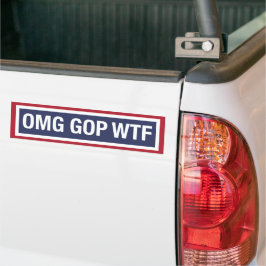 PEGATINA PARA COCHE OMG GOP WTF