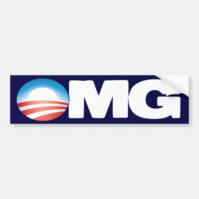 Pegatina Para Coche OMG Obama anti (Frente)