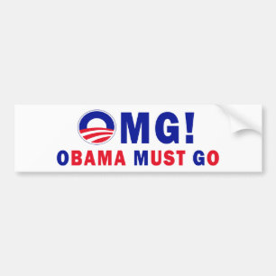 Pegatina Para Coche ¡OMG! ¡Obama debe ir!