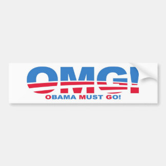 Pegatina Para Coche OMG: ¡Obama debe ir!
