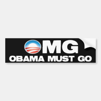 Pegatina Para Coche OMG - Obama debe ir