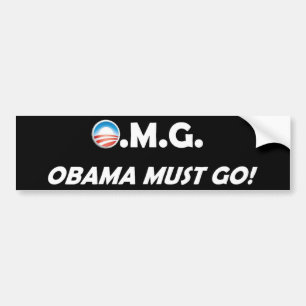 Pegatina Para Coche ¡OMG! ¡Obama debe ir!