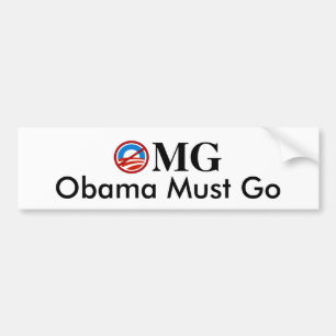 Pegatina Para Coche OMG-Obama debe ir