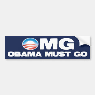 Pegatina Para Coche OMG - Obama debe ir