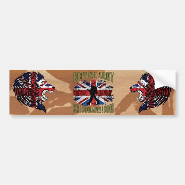 Pegatina Para Coche Once a Soldier…. always a Soldier… UK (Frente)