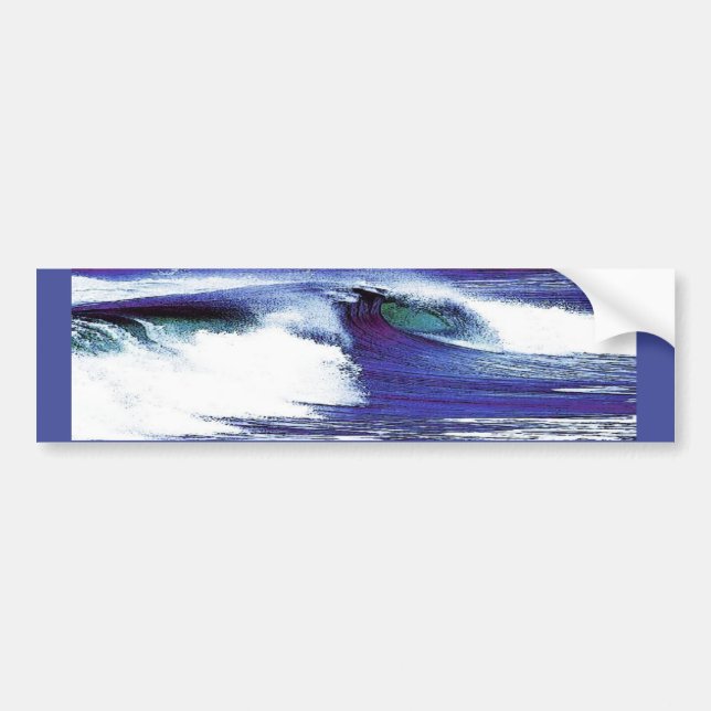 Pegatina Para Coche Onda azul (Frente)