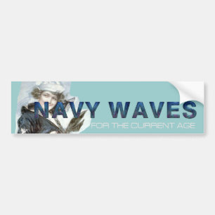 Pegatina Para Coche Ondas de la marina de guerra de la CAMISETA