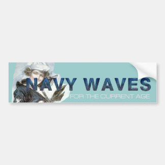 Pegatina Para Coche Ondas de la marina de guerra de la CAMISETA