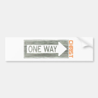 Pegatina Para Coche One Way-Christ Gris Anaranjado