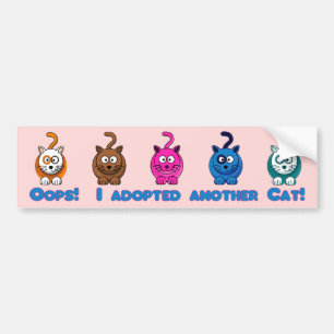 Pegatina Para Coche ¡Oops!  ¡Adopté otro gato!
