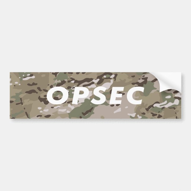 Pegatina Para Coche OPSEC - Seguridad de operaciones (Frente)