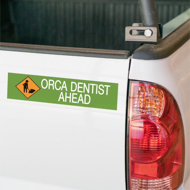 Pegatina Para Coche Orca Dentist Ahead (En Camión)