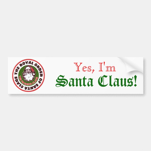 Pegatina Para Coche Orden real de Papá Noel - modificado para (Frente)