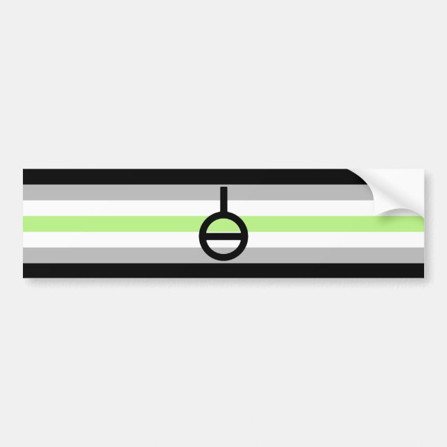 Pegatina Para Coche Orgullo Agénero (Frente)