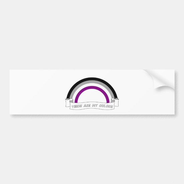 Pegatina Para Coche Orgullo arcoiris de asexualidad (Frente)