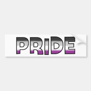 Pegatina Para Coche Orgullo asexual