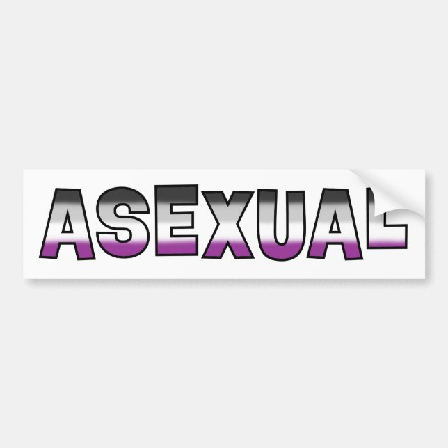 Pegatina Para Coche Orgullo asexual (Frente)