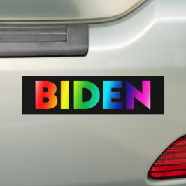 Pegatina Para Coche Orgullo de Biden lgbtq tipografía arco iris negro