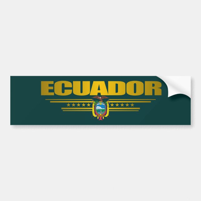 Pegatina Para Coche "Orgullo de Ecuador" (Frente)