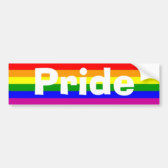 Pegatina Para Coche Orgullo del arco iris (Frente)