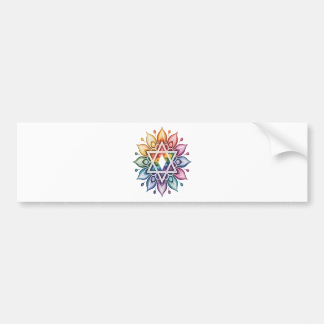 Pegatina Para Coche Orgullo Gay Arcoíris LGBT (Frente)