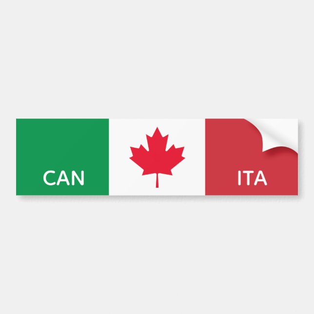 Pegatina Para Coche Orgullo ítalo-canadiense (Frente)