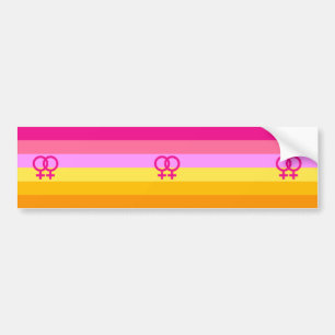 Pegatina Para Coche Orgullo Lesbiana Dawn WLW