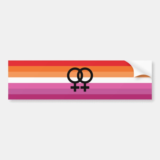 Pegatina Para Coche Orgullo Lésbico (Frente)
