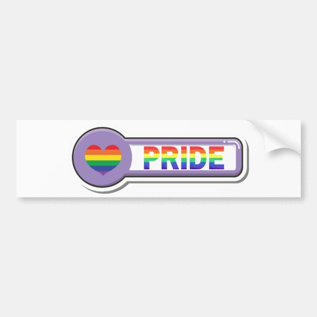 Pegatina Para Coche Orgullo LGBTQ+ (Frente)