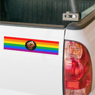 Pegatina Para Coche ORGULLO LGBTQ (Orgullo Puño POC)