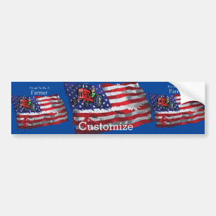 Pegatina Para Coche Orgullosa bandera patriótica de Thunder_Cove