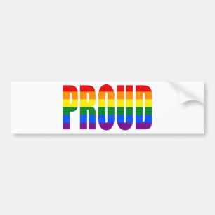 Pegatina Para Coche ORGULLOSO (arco iris)