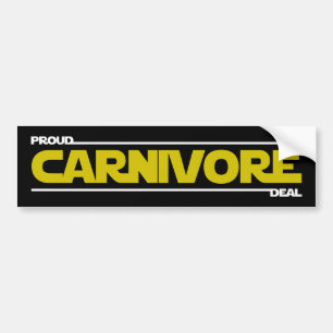Pegatina Para Coche Orgulloso Carnivore. Trato.