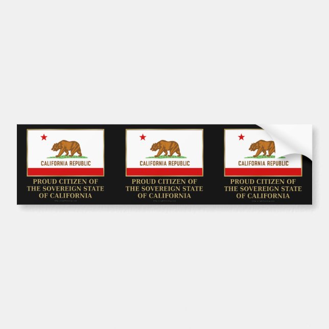 Pegatina Para Coche Orgulloso ciudadano de California (Frente)