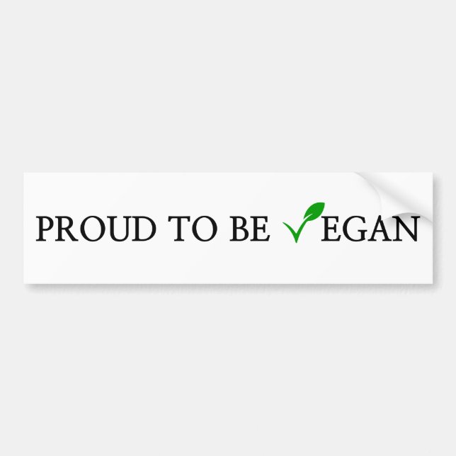 Pegatina Para Coche orgulloso de ser blanco vegano (Frente)