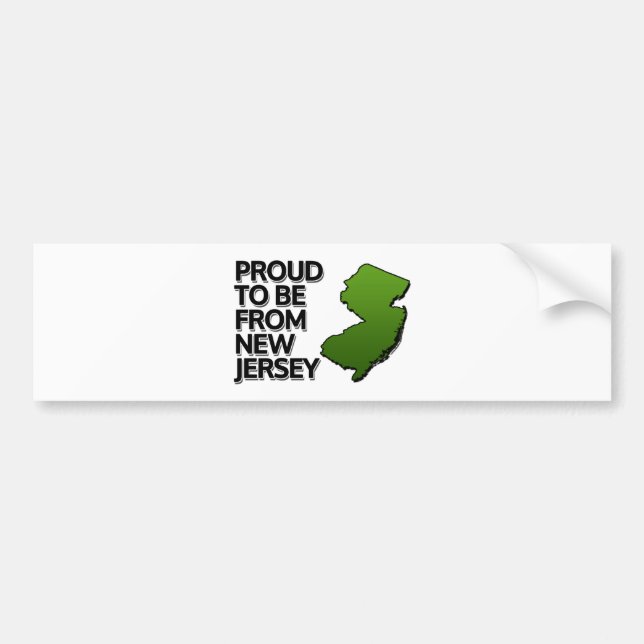 Pegatina Para Coche Orgulloso de ser de Nueva Jersey (Frente)