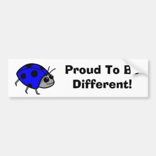 Pegatina Para Coche Orgulloso De Ser Diferente Ladybug Azul