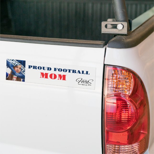 PEGATINA PARA COCHE ORGULLOSO FÚTBOL "MAMÁ": (En Camión)