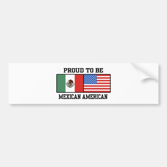 Pegatina Para Coche Orgulloso mexicano-americano (Frente)