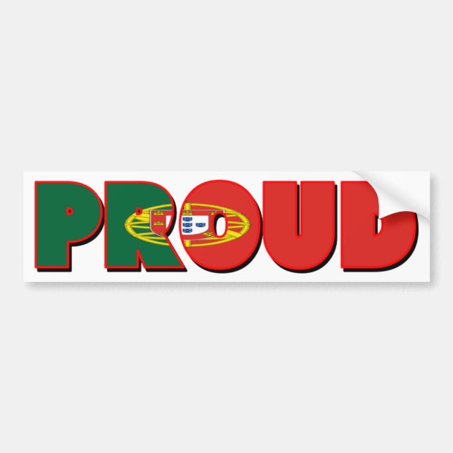 Pegatina Para Coche Orgulloso portugués (Frente)