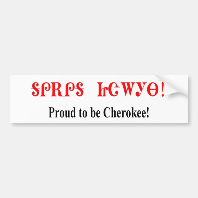 Pegatina Para Coche Orgulloso ser cherokee (Frente)