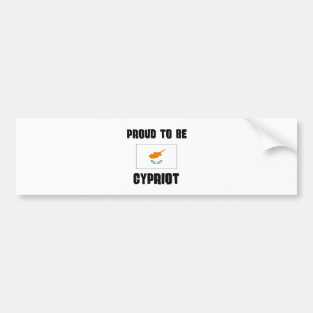 Pegatina Para Coche Orgulloso ser CHIPRIOTA (Frente)