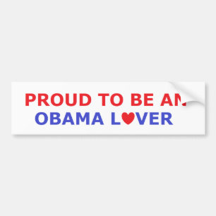 PEGATINA PARA COCHE ORGULLOSO SER UN AMANTE DE OBAMA -