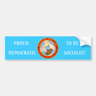 PEGATINA PARA COCHE ORGULLOSO SER UN SOCIALISTA DEMOCRÁTICO