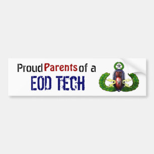 Pegatina Para Coche Orgulloso, tecnología del EOD, padres