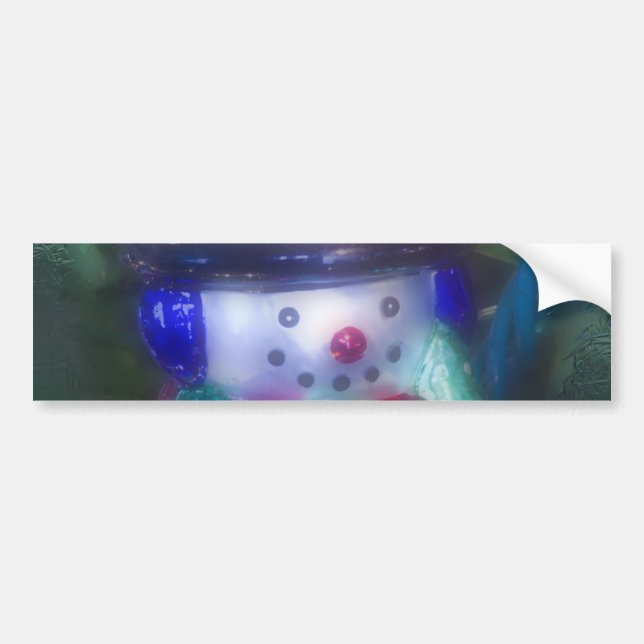 Pegatina Para Coche Ornamento escarpado de Snowman (Frente)