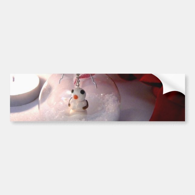 Pegatina Para Coche Ornamento Nevado (Frente)